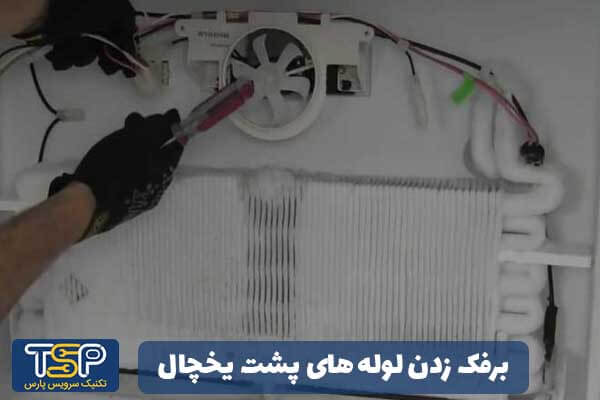 برفک زدن لوله های پشت یخچال